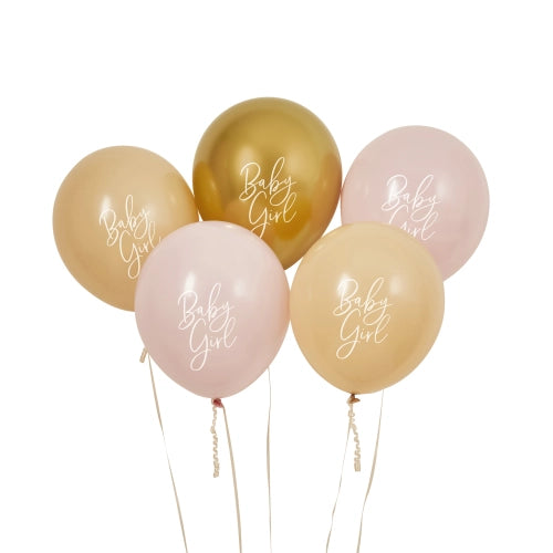 Pack de Globos "Baby Girl" (5 uds)