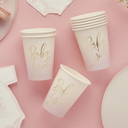 Vasos Baby Girl (8 unidades)