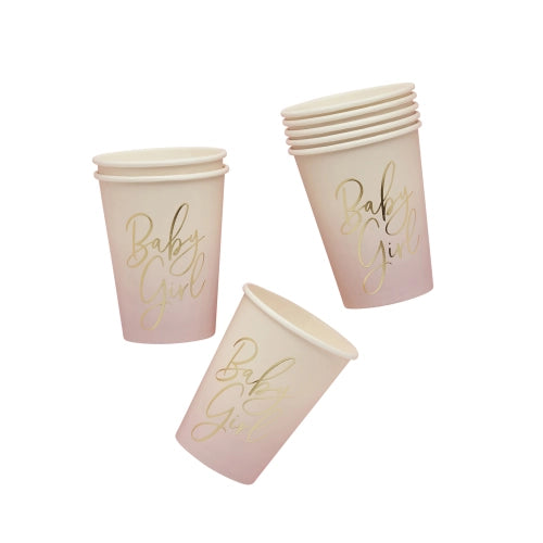 Vasos Baby Girl (8 unidades)